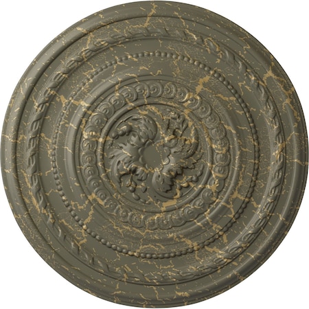 Ekena Millwork Pearl Ceiling Medallion (Fits Canopies up to 1 7/8"), 26 1/4"OD x 1 1/2"P, Witch Hazel Crackle CM26PEWHC